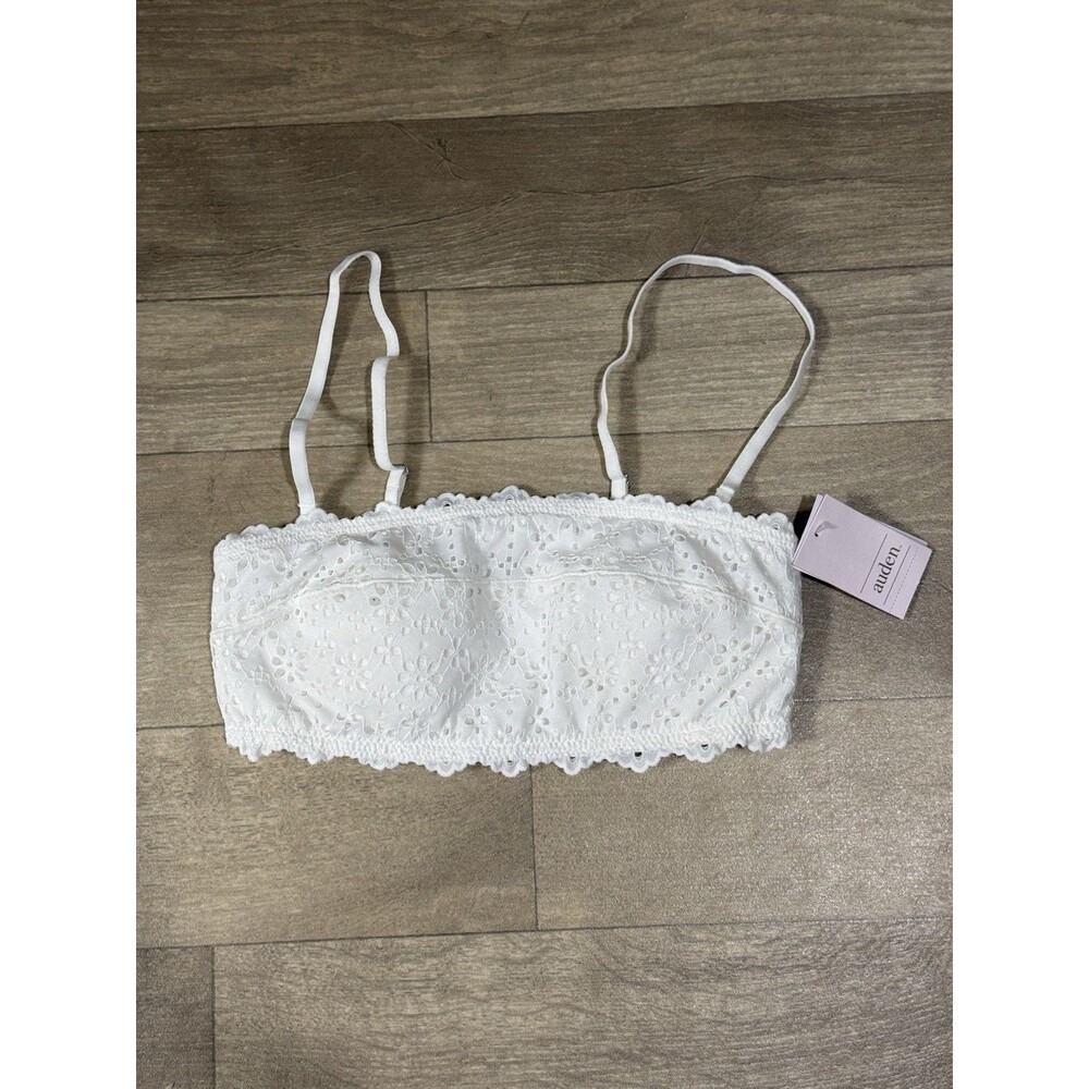 Auden Lace Pmv Pad Bandeau Bralette White Size XS